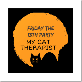 My Cat Is My Therapist Posters and Art